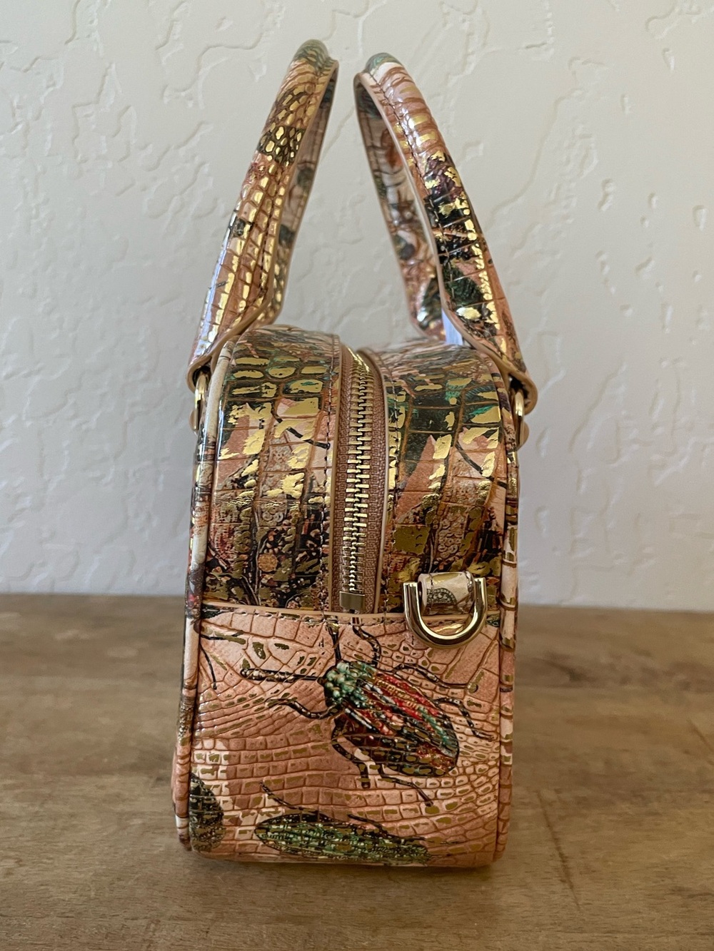 Brahmin Mara Mini Satchel Hill Garden Embossed Leather Butterfly Crossbody - Picture 4 of 15